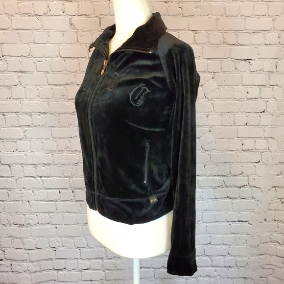 𝅺bcbgmaxazaria Black Zip Up Sweater sz. Small - Picture 4 of 8